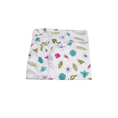 Cearsafuri si protectii - Cearsaf bumbac 100% model iepurasi si floricele 120x60 cm