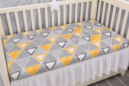 Cearșaf bumbac 100%, model Triunghiuri 120x60 cm [1]