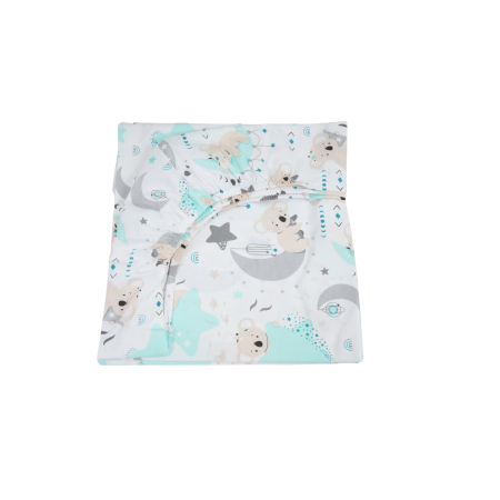 Cearsafuri si protectii - Cearsaf bumbac 100%, pătuț 140x70 cm, model koala