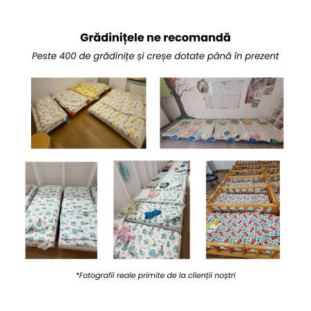 Cearșaf bumbac 100%, pătuț 140x70 cm, model buburuze și albinuțe [4]
