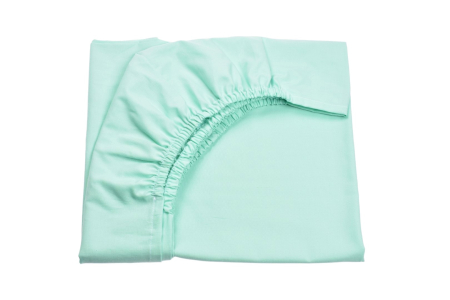 Produse individuale gradinita - Cearsaf bumbac 100%, pătuț 140x70 cm, culoare verde