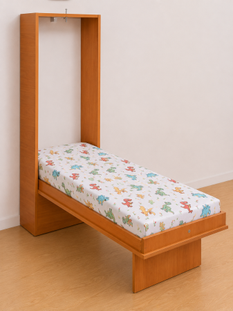 Cearșaf bumbac 100%, pătuț incastrabil grădiniță 140x60 cm, model cu dinozauri [1]