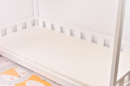 Lenjerii Pat Copii 1 Persoana - Cearsaf bumbac 100% crem pat 90x200 cm