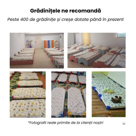 Cearșaf pătuț stivuibil grădiniță sau creșă 133x58 cm, bumbac 100%, model Bulinuțe gri [6]