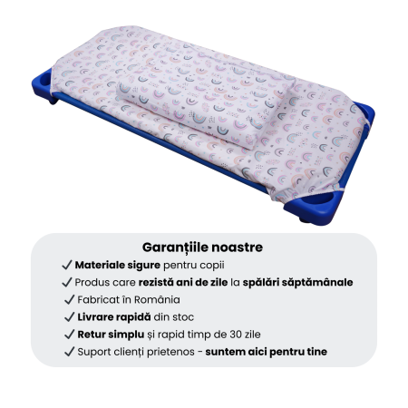 Cearsaf patut stivuibil gradinita sau cresa model curcubee roz [5]