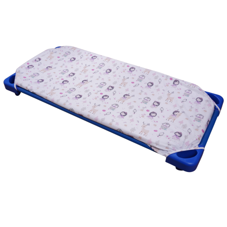 Cearsafuri si protectii - Cearsaf patut stivuibil gradinita sau cresa model fetite