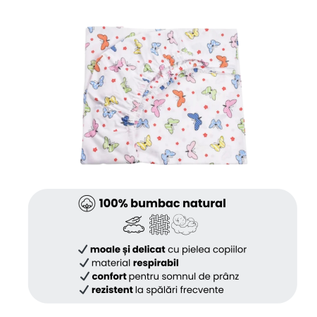 Cearsaf patut stivuibil gradinita sau cresa model fluturasi [5]