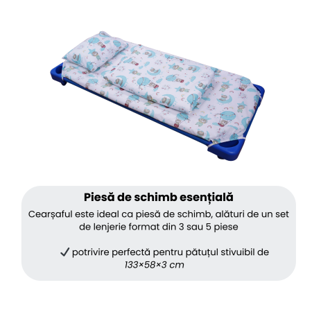 Cearsaf patut stivuibil gradinita sau cresa model ursuleti in balon [4]