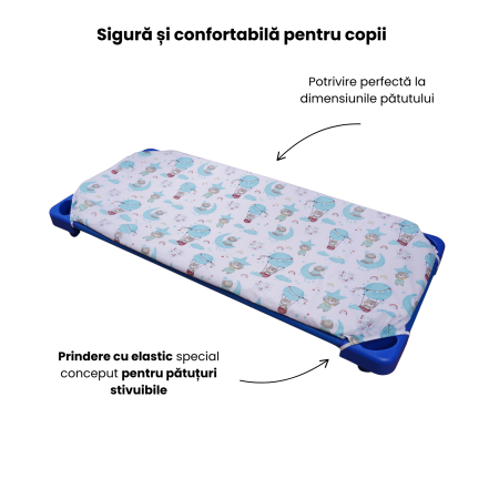 Cearsaf patut stivuibil gradinita sau cresa model ursuleti in balon [3]