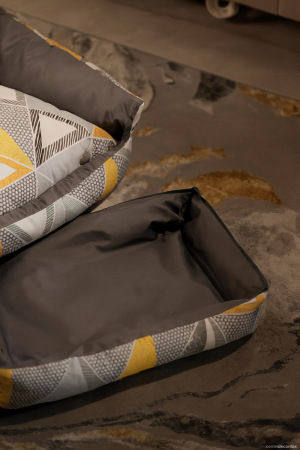 Culcuș tip coșuleț căței și pisici talie mică, bumbac și impermeabil 45x65 cm [3]