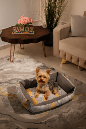 Noutati - Culcuș tip coșuleț căței și pisici talie mică, bumbac și impermeabil 45x65 cm