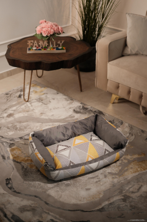 Culcuș tip coșuleț căței și pisici talie mică, bumbac și impermeabil 45x65 cm [2]