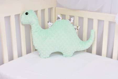 Decorul camerei - Dinozaur plus minky verde menta