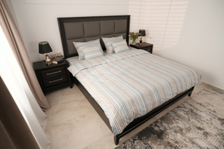 Lenjerie Pat 1 Persoana - North Grey  - lenjerie de pat bumbac 100% personalizabila pe dimensiuni