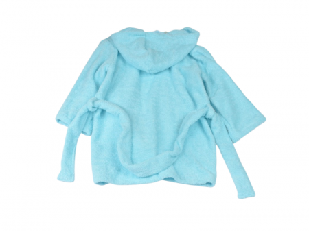 Halat de Baie Copii 10 Ani - Halat de baie cu gluga frotir bumbac 100% culoare bleu