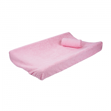 Baie - Husa masa de infasat si prosopel 80x50 cm frotir bumbac 100% culoare roz