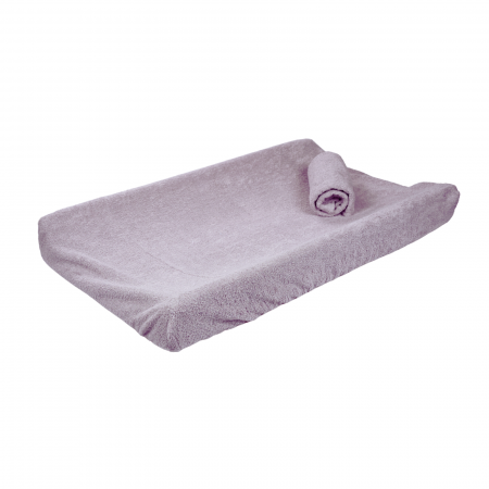 Baie - Husa masa de infasat si prosopel 80x50 cm frotir bumbac 100% culoare gri