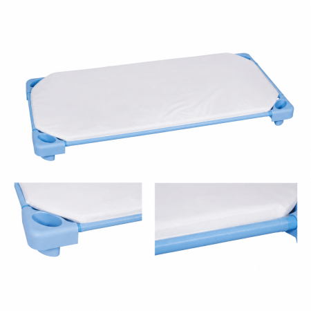 Husa saltea patut stivuibil bumbac 100% standard, culoare alb [1]
