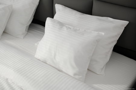 Queen’s Bed - lenjerie de pat Damasc 100% bumbac, dungă de 0.5 cm personalizabila pe dimensiuni [4]