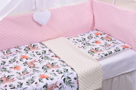 Lenjerie Pat Baieti - Lenjerie 2 piese model caprioare si plus crem