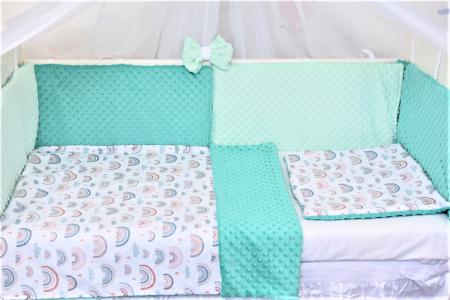 Lenjerie 2 piese model curcubee si plus turquoise [1]