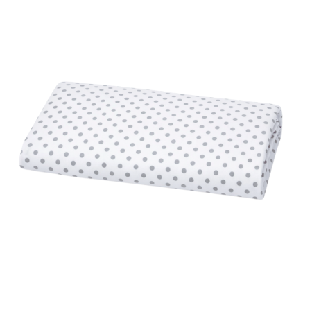 Lenjerie 2 piese pătuț incastrabil(140x60 cm) pentru grădiniță sau creșă, bumbac 100%, model Bulinuțe gri [3]