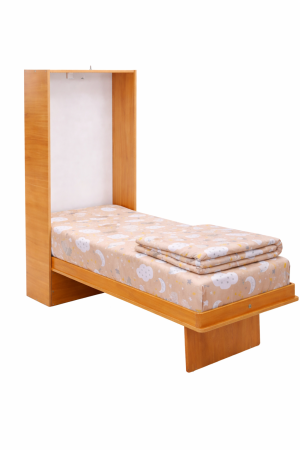 Lenjerie 2 piese pătuț incastrabil(140x60 cm) pentru grădiniță sau creșă, bumbac 100%, model Norișori maro [1]