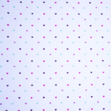 Lenjerie 3 piese bumbac 100%  model Love Beat / inimioare patut 120x60 cm [1]