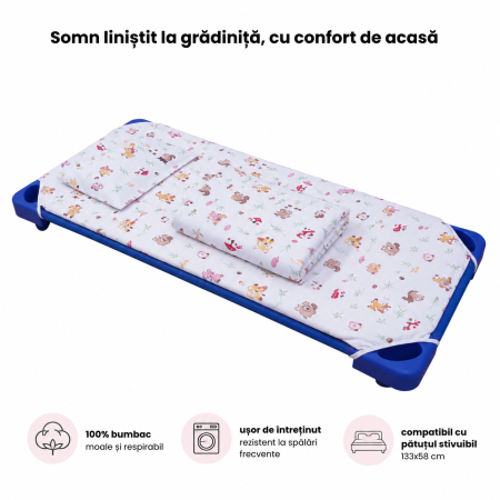 Lenjerie 3 piese patut stivuibil model animalute si ciuperci [1]