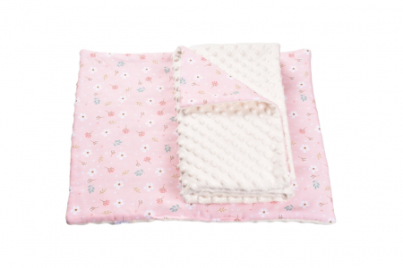 Lenjerie 3 piese patut 120x60 cm model floricele si plus crem [1]