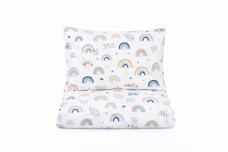 Lenjerie Pat Copii - Lenjerie 3 piese pătuț creșă sau grădiniță, 120x60 cm, bumbac 100%, model Curcubee