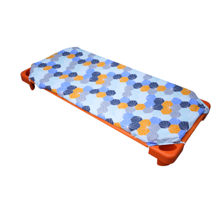 Lenjerie 3 piese patut stivuibil bumbac 100%  creponat  model hexa -editie limitata [1]
