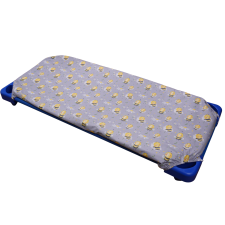 Lenjerie 3 piese patut stivuibil bumbac 100%  model albinute si floricele [1]