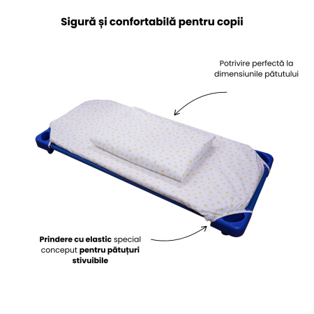 Lenjerie 3 piese patut stivuibil model stelute galbene [1]