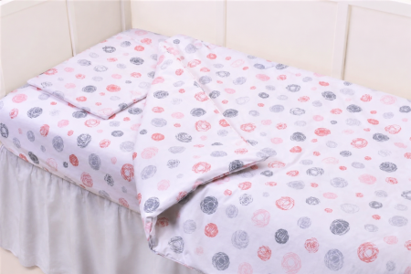 Lenjerie 5 piese pătuț 120x60 cm, bumbac 100%, model ghemotoace [1]