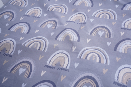 Lenjerie 3 piese bumbac 100% model curcubee blue patut 120x60 cm [1]