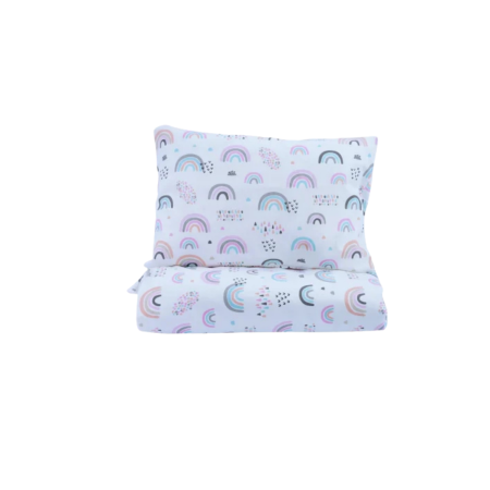 Noutati - Lenjerie 5 piese pătuț creșă sau grădiniță, 120x60 cm, bumbac 100%, model Curcubee