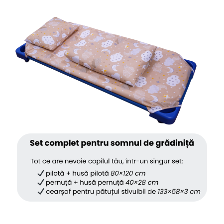 Lenjerie 5 piese patut stivuibil model norisori pe fond maro [5]