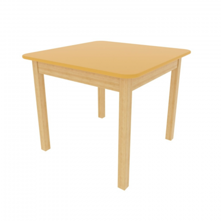 Mese Gradinita - Masa patrata gradinita si cresa, cadru lemn masiv de FAG,blat din pal melaminat cant abs 60x60x50 cm
