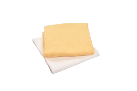 Pachet Cadou bebelusi Iepuras Paste si set 2x museline galbena si alb [1]