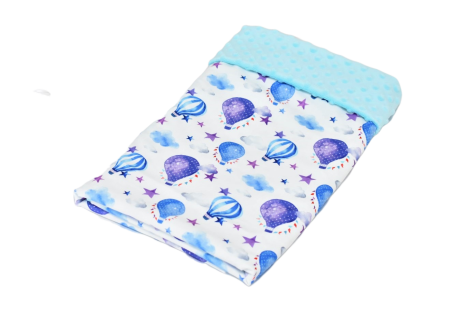 Pachet cadou Iepuras Paste si paturica model baloane plus bleu [2]