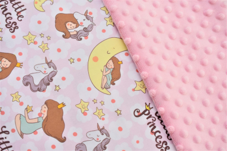 Pachet cadou Iepuras Paste si paturica model printese plus roz pal [2]