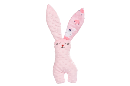 Pachet cadou Iepuras Paste si paturica model trandafiri, plus roz pal [1]