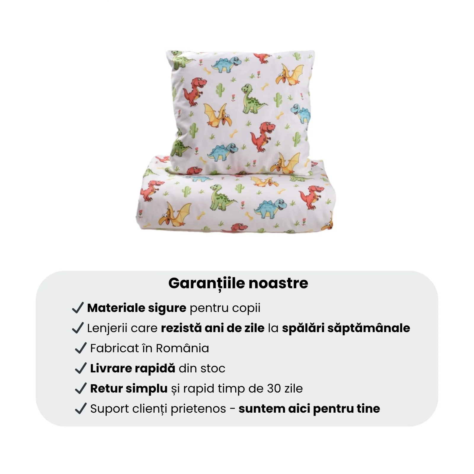 Pachet Set lenjerie 3 piese model dinozauri patut stivuibil + saltea patut stivuibil + protectie impermeabila [6]