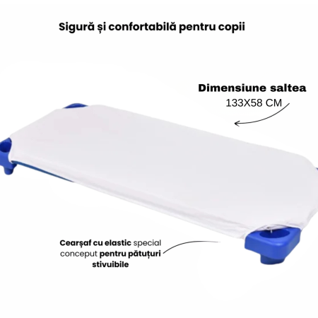 Pachet Set lenjerie 3 piese model dinozauri patut stivuibil + saltea patut stivuibil + protectie impermeabila [2]