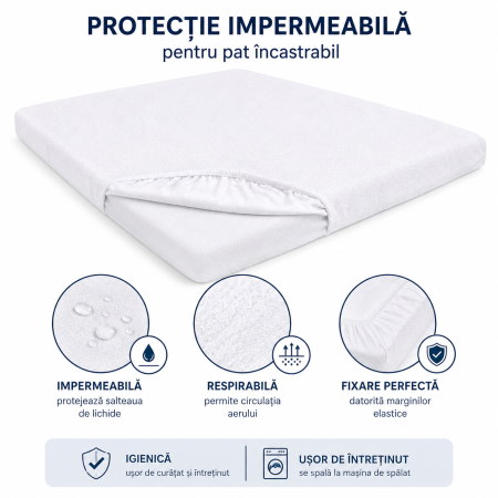 Pachet Set lenjerie 3 piese patut incastrabil forme geometrice + protectie impermeabila [4]