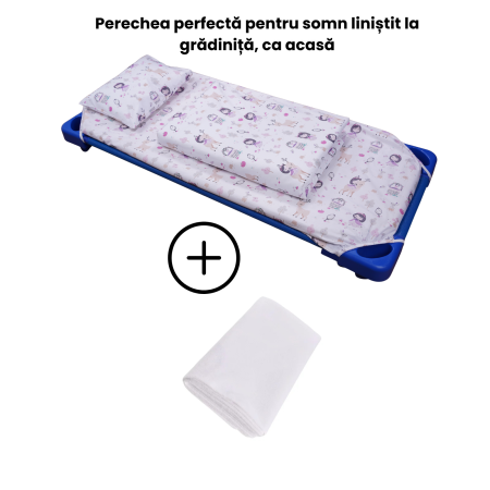 Pachet Set lenjerie 3 piese patut stivuibil model fetite + protectie impermeabila - Paturica fermecata [2]