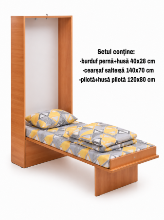 Pachet Set lenjerie 5 piese patut incastrabil forme geometrice + protectie impermeabila [2]