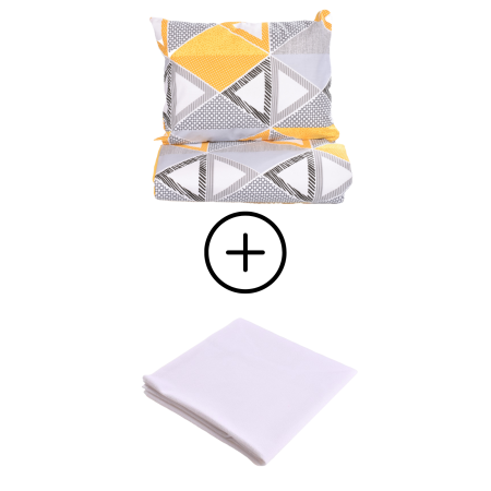 Pachet Set lenjerie 5 piese patut incastrabil forme geometrice + protectie impermeabila