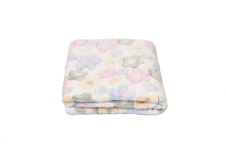Paturica Cocolino Fleece Bebe 80x80 cm – Model Floricele, Moale si Calduroasa [3]
